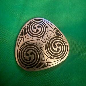 Justin Boots Pewter Celtic Spiral Brooch